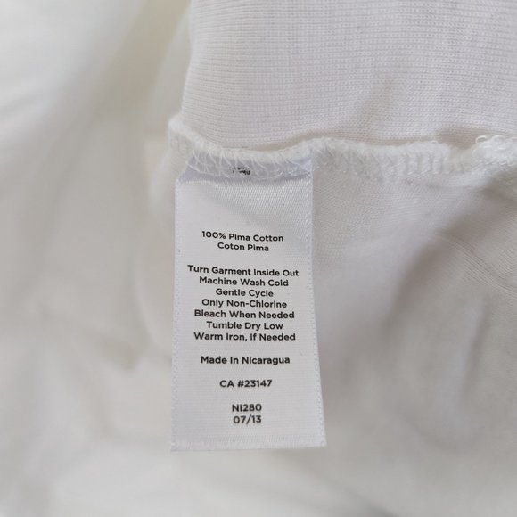 Talbots Pima Three Quarter Sleeve Shirt – White, Women's L Petite - Picture 3 of 4